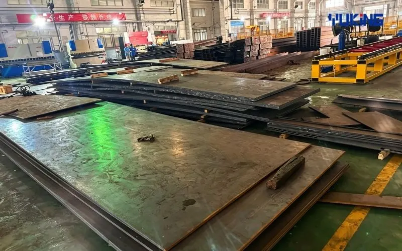 raw steel plate storage - yukings noise barrier & sound barrier manufacturer factory photo 06