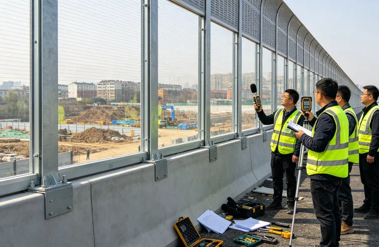 noise barrier installation