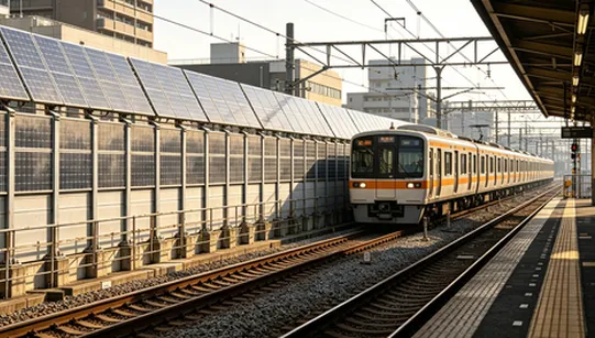 noise barrier railway solar