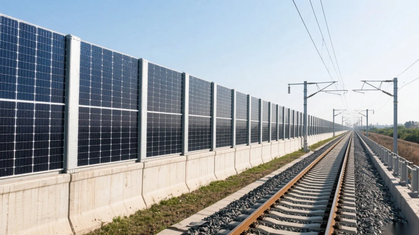 noise barrier railway solar