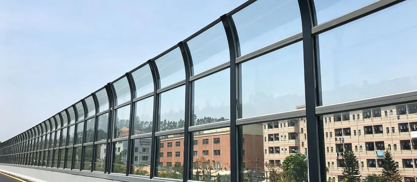 noise barrier highway transparent